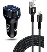 Car Phone Charger Lightning Cable Fast Charging Cargador for iPhone 14 13 12 Pro Max Mini 11Pro 1...