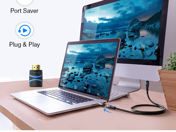 BlueRigger micro hdmi 5 cable mini 2.1 regular blue for note go pro standard usb samsung fire high c