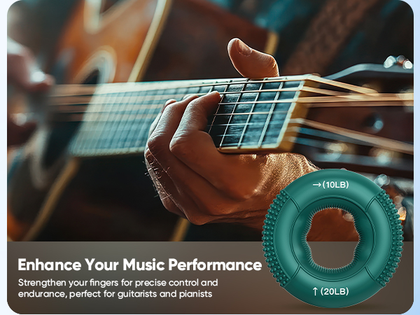a man playing a guitar with his fingers