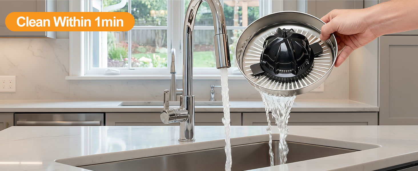 orange squeezer is easy to clean