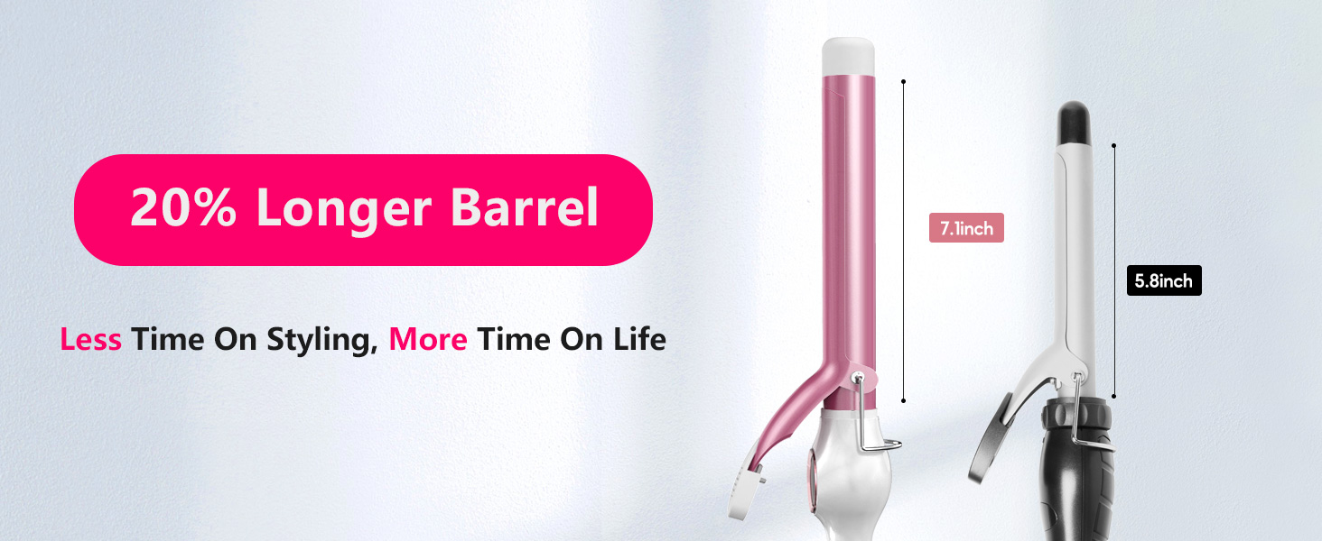 long barrel curling iron 1 inch