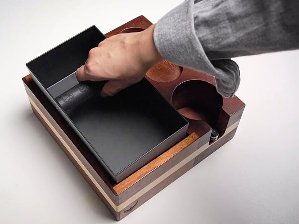 epresso knock box and tamping station