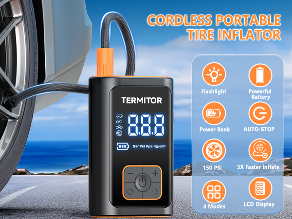 tire inflator portable air compressor