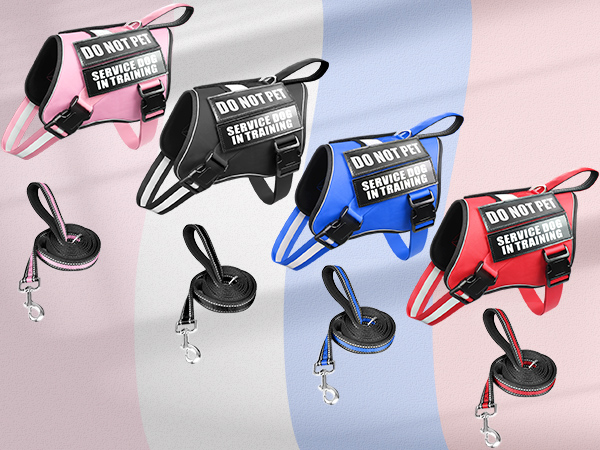 service dog harness and leash set