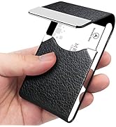 Padike Professional Business Card Holder PU Leather Business Card Case Name Card Holder Slim Meta...