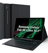 GreenLaw Galaxy Tab S8 Ultra Keyboard Case, Magnetic Detachable, Type-C Rechargeable, Keyboard Ca...