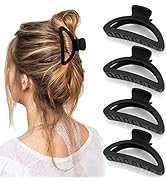 Canitor 4Pcs Black Hair Clips, Hair Clips for Women Claw Clip for Thick Hair Semicircle Hair Clip...