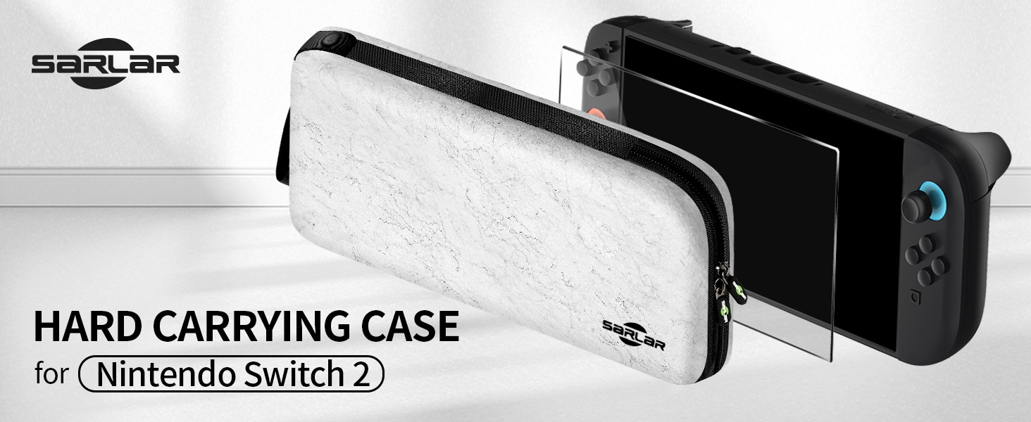 sarlar carrying case and screen protector for nintendo switch 2