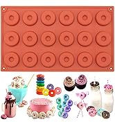 Funshowcase Mini Donut Silicone Mold 18 Cavity 30x17x1cm