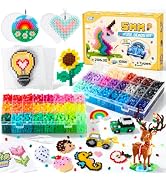 Zefy Fuse Beads Kit 48 Colors 10100 Pcs 5mm Melting Beads | Extra Black White Beads, 109 Patterns...