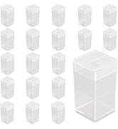 Tighall 20 Pack Diamond Embroidery Storage Jars Small Beads Storage Container Refills Clear Plast...