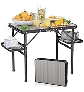 Titanker Folding Camping Table 2ft - Portable With 50% Extra Space for Picnic, Beach, Car Camping...