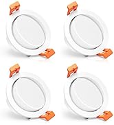 YGS-Tech 3 Inch Gimbal LED Recessed Lighting, 60° Tilt-Only Adjustable Downlight, 5W Dimmable 550...