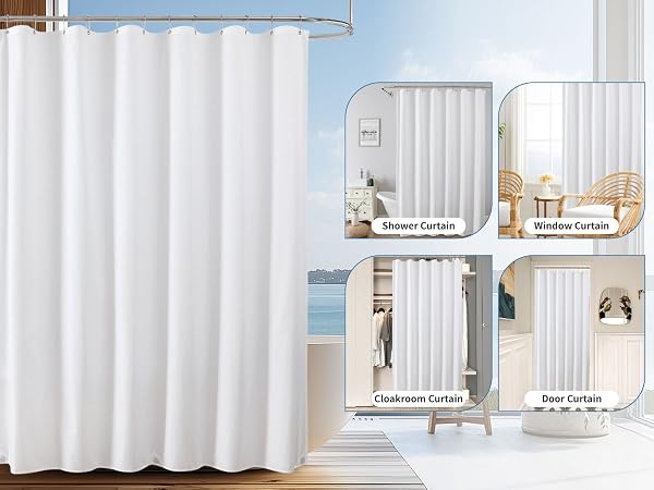 cloth shower curtain liner washable