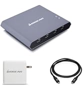 IOGEAR Access Pro Plus 2-Port USB-C Desktop KVM Switch GCS1602CC with USB-C 6Ft Cable and 100W US...