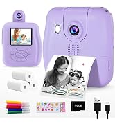 GKTZ Kids Camera - 1080P Instant Digital Print Camera for Kids - Christmas & Birthday Gifts for 3...