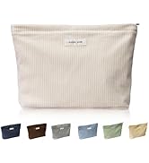 Wudygirl Travel Makeup Bag,Large Capacity Cosmetic Bag for Women,Corduroy Toiletry bag Handbags P...
