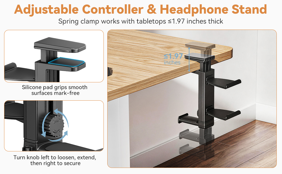 Controller & Headset Holder for Desk