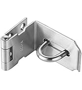 JQK Door Hasp Latch 90 Degree, Stainless Steel Safety Angle Locking Latch for Push/Sliding/Barn D...