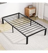 DUMOS Twin Size Bed Frame - Metal Platform Bed Frame Mattress Foundation with Steel Slat Support,...
