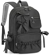 RTGNEI Kawaii Coquette Backpack with Bows for Teen Girls School Bookbag Aesthetic Dance Bag