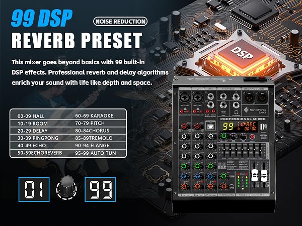 music mixer audio mixer for pc sound board for streaming sound mixer board