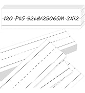 LOTMER 120 Sheets White Sentence Strips, 92LB/250gsm Cardstock Ruled Sentence Strips 3 x 12 Inche...
