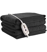 ONDAN Electric Heated Blanket 72" x 84" Full Size Cozy Polar Fleece Heated Blanket, 4 Heating Lev...