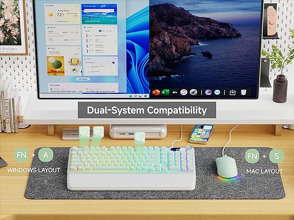 silent bluetooth keyboard gaming keyboard with knob lowfree flow keyboard