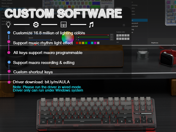 programmable keys keyboard custom keyboard rgb backlit led light up gaming keyboard wireless