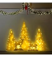 Christmas Outdoor Decorations Yard - Tree Reindeer Christmas Silhouette Decor with Lights, Outsid...