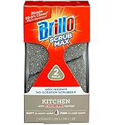 Brillo Scrub Max Heat Activated Sponges, Strong & Long Lasting, Innovative Technology, 2 Count (2...
