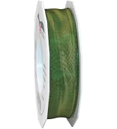 Morex Ribbon French Wired Lyon Ribbon, 1-Inch by 27-Yard Spool, Moss (46425/25-355)