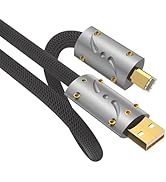 Viborg UC01 HiFi USB Cable Silver Plated Copper USB Cord 3.3FT/1M Type A to B Audiophile USB Wire...