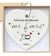 Wedding Gifts for Couples, Mr and Mrs Ornament 2026, Just Married Gift for Newlywed Couple Future...