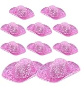Abaodam 10Pcs Mini Western Cowgirl Hat Tiny Glitter Hat Cowgirl Hat Dollhouse Decoration for Crafts