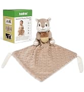 haakaa Squirrel Security Blankets for Babies, Ultra Silky Soft Lovey Blanket Baby Gift for Newbor...