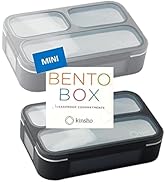 Snack Containers for Adults or Kids - MINI Bento Lunch Box | Small Leakproof Container Set for To...