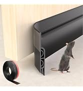 KNEELISA 39" Black Under Door Draft Stopper for Exterior Doors,Door Sweep Sound Proofing for Bott...