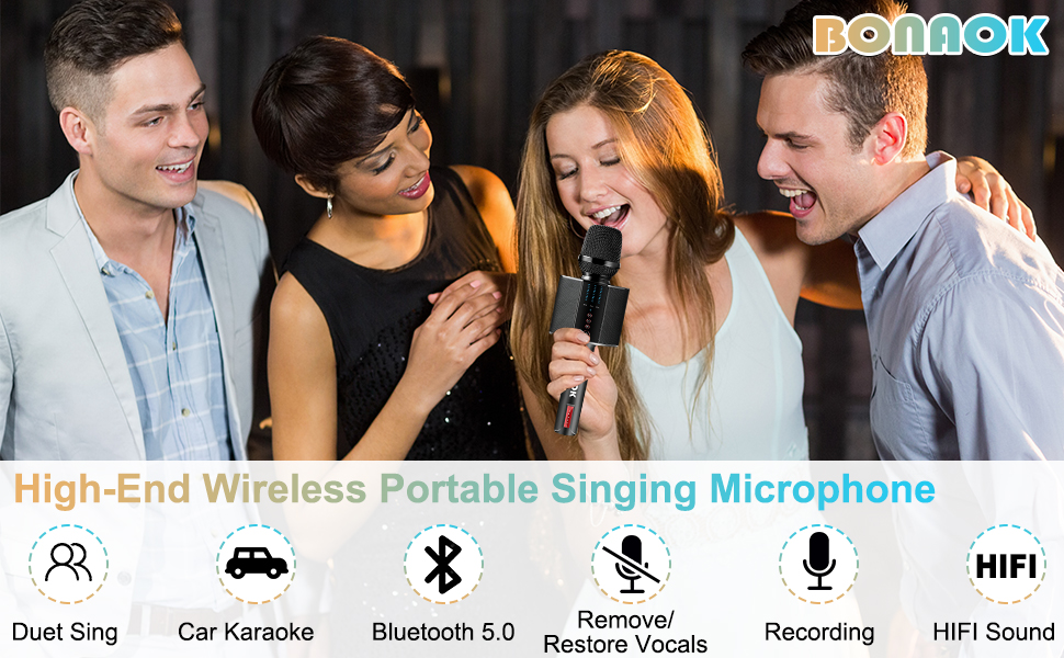 BONAOK Karaoke Singing Microphone