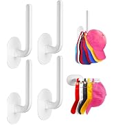 Eiito Hat Hooks for Caps Storage-4Pack,Multi-Purpose Hat Organizer,Strong Adhesive Hat Racks for ...