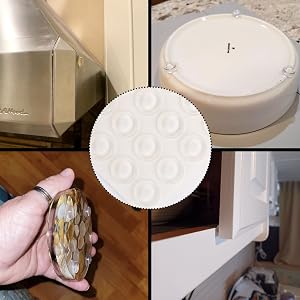 Cabinet door bumpers application