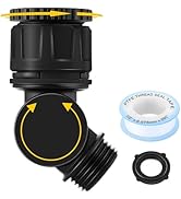 Enhon 1 Pcs Adjustable 180° & 360°Swivel Connectors, Garden Hose Adapter 3/4