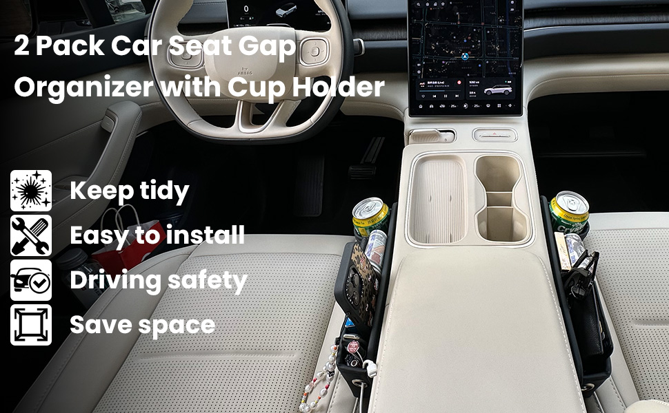 car leather cup holder gap bag