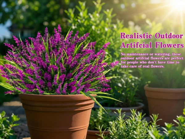 faux flowers for outdoor planters