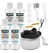 X ARTY HUB Airbrush Cleaning Kit - 4 * 4.05 fl oz / 120 ml Airbrush Cleaner with Glass Cleaning P...