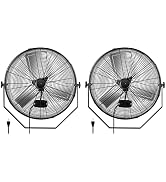 Simple Deluxe 24 Inch Industrial Wall Mount Fan, 3 Speed Commercial Ventilation Metal Fan for War...
