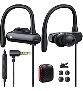 5.9FT Long Cord Wired Earbuds for Chromebook Laptop,3.5 mm Jack Over Ear Hook Headphones for PC S...