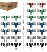XOSDA 100 Pack Classroom Earbuds Headphones Bulk for School Kids Children, Wholesale Durable Earp...
