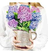 Airpark Pop Up Flower Cards, 3D Paper Flowers Bouquet Mothers Day Card 12’‘ with Blank Note and E...